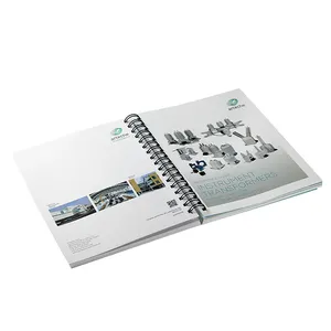Print Brochure Luxury OEM Catalogue Design Hardcover Spiral Brochure Printing Services