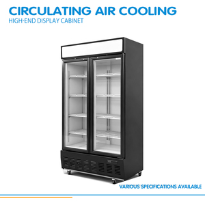 Exhibición <span class=keywords><strong>vertical</strong></span> de congeladores verticales comerciales del refrigerador de la bebida del escaparate del refrigerador con el <span class=keywords><strong>congelador</strong></span> de la puerta de cristal - Product Image 2