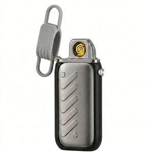 Briquet USB Électronique Coupe-Vent Sans Flamme Style Pod Metal Gear avec Trou pour Lanière pour Fumeurs - Product Image 1