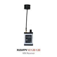 Carte réceptrice de caméra de drone RUSHFPV 1.2G/1.3G V2 avec enregistrement DVR et antenne polarisée circulairement pour machine FPV de voyage