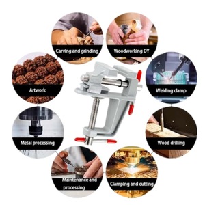<b>Mini</b> Bench Vise Aluminum Small <b>Clamp</b> For Woodworking DIY Metal Processing Artwork Welding Drilling Maintenance Clamping Cutting - Product Image 1