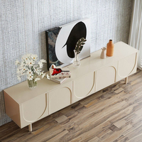 Moderne Simple Crème Style Meuble TV Lumière De Luxe Français Salon Chambre Tiroirs De Rangement Au Sol