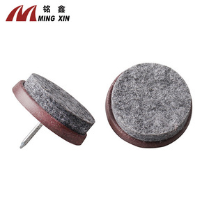 Ming Xin Furniture Felt Pad 14.5mm 17mm 20mm 22mm 25mm <b>28mm</b> Anti Slip Brown Nonwoven Floor Nail For Cabinet Table Chair Sofa - Product Image 1