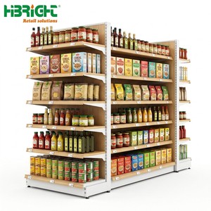 ชั้นวางสินค้าแบบปรับได้หลายชั้น Highbright Custom สีขาว ทำจากเหล็กและไม้ - Product Image 4