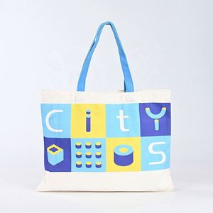 Bolsa de Mano Reutilizable de Lona de Algodón para Mujer con Asas Largas, Diseño Personalizado con Patrón de Puntos Simple para la Playa o Compras - Venta al por Mayor - Product Image 2
