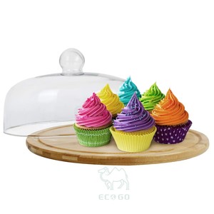 Soporte para Pastel de Boda de Bambú Orgánico Ecológico Personalizado de Fábrica - Plato de Servir Sostenible - Product Image 4