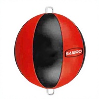 Ballon de vitesse de boxe SAIBRO en cuir PU, sac de frappe réflexe double extrémité, fermeture à lacets, rotation à 360 degrés, pour adultes