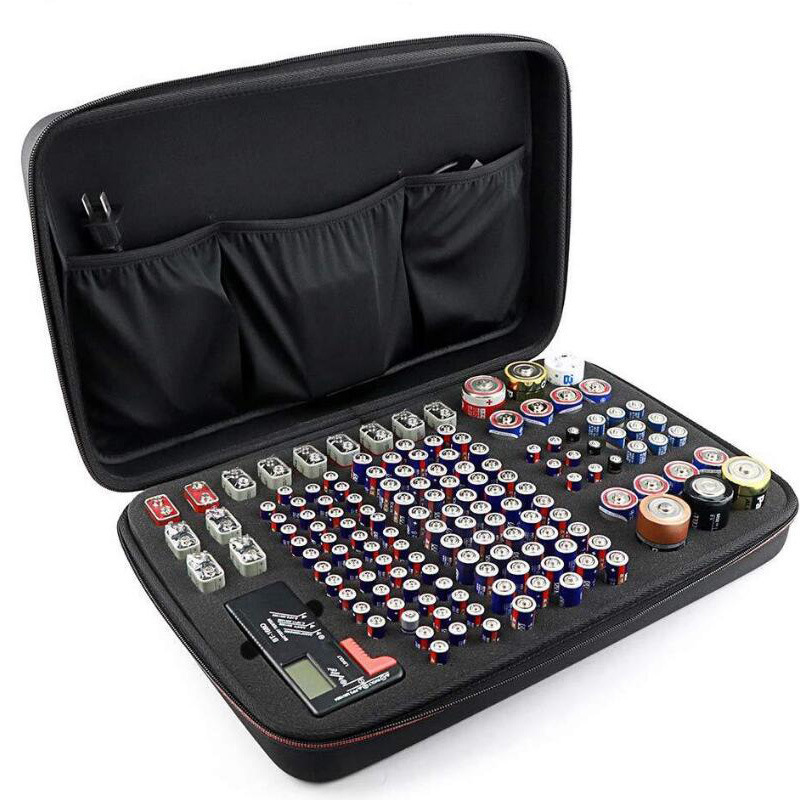 Органайзер для аккумуляторов, чехол для хранения, сумка-держатель, совместим с тестером аккумуляторов AA AAA C D 9V