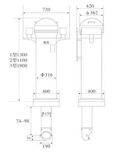 Boussole magnétique Yida CGF-165W avec réflecteur à bol de 165 mm, alimentation AC/DC, homologuée CCS, utilisation <span class=keywords><strong>marine</strong></span>, 10 ampoules de rechange - Product Image 2