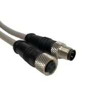 Adaptateur de connecteur droit circulaire M8 noir Bi-Win BWM8-02M-MXXS180 pour usage automobile en environnements difficiles - Vente en gros