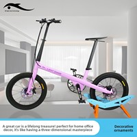 Vélo hybride urbain super performant Light Shark Technology 20 pouces, entièrement en fibre de carbone, 7 vitesses, pliable, léger, 100 kg