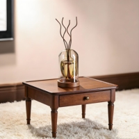 Flacon diffuseur d'arômes en verre transparent de luxe vide 130ml 200ml avec base en bois pour la maison et l'hôtel