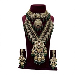 Ensemble de collier et boucles d'oreilles vintage plaqué or avec zircon, pour femmes, pour mariage, fiançailles, soirée, bijoux tendance - Product Image 2