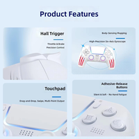 Manette de jeu avec éclairage RVB, détection de mouvement six axes, pavé tactile pour P5/PC, pour téléphone PS, téléphone Android