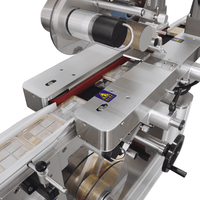 Machine d'étiquetage automatique électrique haute vitesse PLC pour surfaces planes supérieures et inférieures de sacs, pochettes et boîtes