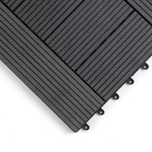 Dalles de terrasse extérieures imperméables en WPC, revêtement de <span class=keywords><strong>sol</strong></span> en bois-plastique, terrasse en WPC, grain de bois 3D, terrasse composite co-extrudée - Product Image 2