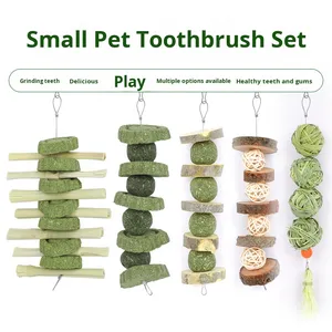 Juguetes para masticar mascotas, respetuosos con el medio ambiente, pinchos de hierba de bambú dulce de madera de manzana para Chinchilla, conejillo de indias, ardilla, conejo y hámster - Product Image 4