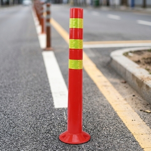 Poteau de signalisation routière pliable en plastique PU Showway 750 mm, réflecteur prismatique haute intensité, sans alimentation électrique, pour avertissement de circulation - Product Image 2