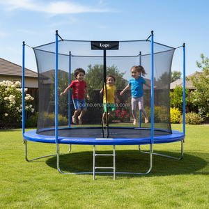<span class=keywords><strong>Trampoline</strong></span> rond Zoshine de 8 pieds, 10 pieds, 12 pieds, 14 pieds avec filet de sécurité et échelle, tapis de <span class=keywords><strong>protection</strong></span> bleu <span class=keywords><strong>pour</strong></span> enfants, utilisation en extérieur - Product Image 1