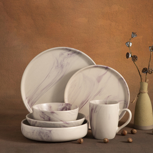 <span class=keywords><strong>Vaisselle</strong></span> 2025 Nouvelle Arrivée Chinaware Crokery <span class=keywords><strong>Noir</strong></span> Marbre Design Collection Petit Déjeuner Céramique <span class=keywords><strong>Vaisselle</strong></span> <span class=keywords><strong>Service</strong></span> pour 6 - Product Image 5