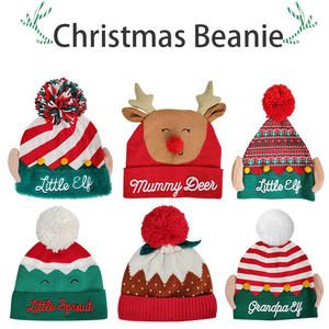 หมวกถักปักลายสำหรับเด็กและผู้ใหญ่สำหรับใส่ในงานปาร์ตี้หมวกฤดูหนาวออกแบบได้ตามต้องการ - Product Image 2