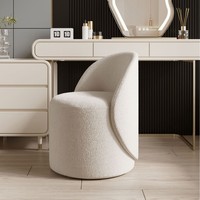 Moderner Luxus Schlafzimmer Schminkhocker Leicht Drehbarer Rücken Haus Internet-Star Schminkstuhl für Wohnzimmer Modern