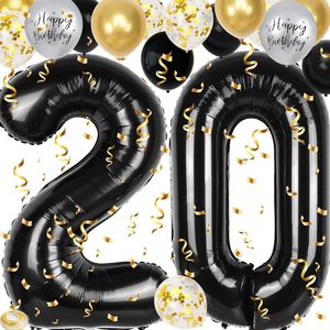 Decoraciones <span class=keywords><strong>de</strong></span> Globos con Números <span class=keywords><strong>para</strong></span> el 40.º <span class=keywords><strong>Cumpleaños</strong></span>, <span class=keywords><strong>para</strong></span> Hombres y Mujeres, Globos <span class=keywords><strong>de</strong></span> Goma Reutilizables, 18 Piezas <span class=keywords><strong>de</strong></span> Varios Tamaños - Product Image 3