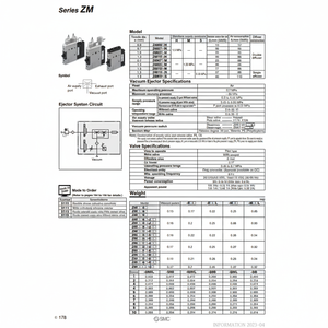 Eyector de vacío SMC Pneumatics, maquinaria y equipos industriales, para uso en el mercado - Product Image 1