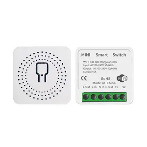 Tuya App Remote Control LED Light Lamps WiFi Switch Module Work With Traditional Push Button Switch
