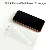 Protection d'écran en verre trempé ESD transparent intégral 0,55 mm avec bord incurvé 500C sans cadre pour iPhone 17 Pro Max 16 15 (Lot de 10 + 1)