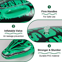 Jouets gonflables en PVC personnalisés de haute qualité en forme de crocodile pour la baignade et les fêtes aquatiques, pour enfants et adultes