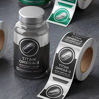 Rouleau d'autocollants personnalisés et étiquettes autocollantes, autocollants en feuille d'argent pour bouteilles, autocollants en vinyle et en papier imperméables pour aliments, emballages