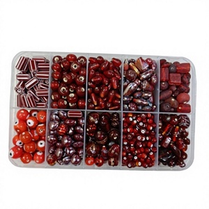 Kit de cuentas de cristal y vidrio hechas a mano de alta calidad estándar en caja para fabricación de joyas DIY a precio con descuento - Product Image 1