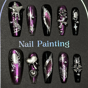 Ongles press-on amusants à thème Halloween, design <span class=keywords><strong>cercueil</strong></span>, pour la décoration de fête d'Halloween - Product Image 5