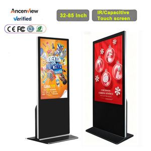 43 49 55 65 Inch Indoor Touch Screen Kiosk Information Display Media Advertising Player Vertical Totem Lcd <b>Digital</b> Signage - Product Image 1