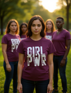 T-shirt Feminist Girl Power da donna, casual, girocollo, manica corta, 100% cotone, vestibilità ampia, stampata, in jersey - Product Image 2