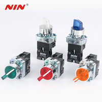 Interrupteur à bascule électronique auto-réinitialisable NIN 22 mm, bouton-poussoir momentané vert, 1NO 1NC 10A IP65 380V, alliage de zinc ignifuge