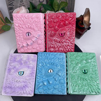 Hot Selling Natur kristall harz 3 D Notebook Eingelegte Kristalle Eye Macaron Dragon Book Devil's Eye Notebook für Geschenk