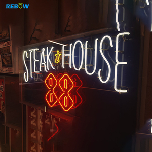 Rebow ป้ายนีออนลายตัวอักษรสำหรับร้านกาแฟ,ป้ายไฟ Led สำหรับติดโต๊ะสัญลักษณ์รอยสักลายนีออน - Product Image 1