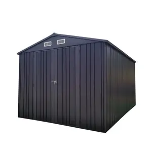 5x7屋外カスタマイズ収納小屋庭の屋外で使用するためのロック可能なドアユーティリティツール収納付きの小さな金属小屋