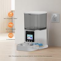 Distributeur automatique intelligent pour animaux de compagnie avec caméra WiFi 1080P, distributeur de nourriture de 6 L pour chats et chiens, contrôle des portions programmé, bol en acier inoxydable