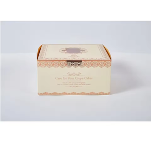 SGP, venta al por mayor, cartón reciclado en relieve personalizado, cajas de almacenamiento de alimentos, galletas cuadradas desechables, pastelería con ventana para pastel, sin impuestos - Product Image 1