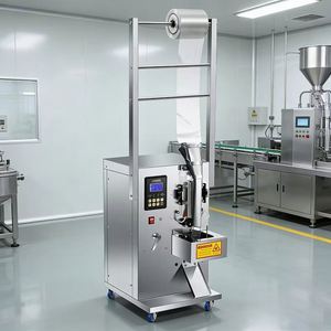 Hochgeschwindigkeits-Flüssigkeitsbeutelmaschine mit anpassbarer Beutelbreite für 3-Seiten-Versiegelung, Rückseitenversiegelung, automatische Wiege- und Abfüllfunktion für Getränke - Product Image 1
