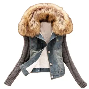 Женские зимние пальто, джинсовая куртка с длинным рукавом, женская одежда 2019, зимние меховые пальто 5XL, зимнее пальто большого размера