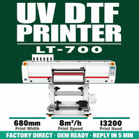 Impresora UV DTF LT-700 I3200 I1600 con Cabezal de Impresión AB, Máquina de Impresión de Etiquetas de Cristal y Película de Transferencia Digital, Precio de Fábrica OEM