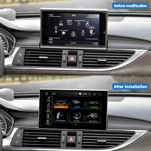 Écran rétractable Android 13 de 9 pouces, style original, CarPlay sans fil, GPS, autoradio pour <span class=keywords><strong>Audi</strong></span> A6 C6 C7 2012-2018, navigation, DSP - Product Image 3