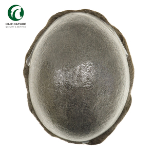 Toupee Super Sottile 0.02-0.03mm con Attaccatura Invisibile NG per Uomini, Base Full PU, Sistema di Capelli Umani Indiani con Densità del 90% - Product Image 2