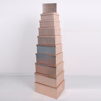 Shihao-caja de embalaje de papel de cartón con patrón de cuero, juego de 10 unidades, 605