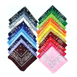 Custom color printed LOGO square scarf Designer custom handkerchief decoration kerchief