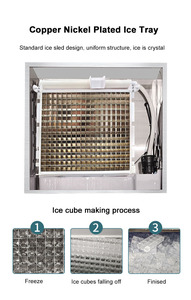 Fabricante de cubitos de hielo automático comercial y doméstico 80kg/24h Máquina de cubitos de hielo cuadrados pequeños eléctricos para uso en exteriores Precio - Product Image 5